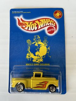 HOT WHEELS '56 CHEVY FLASHSIDER WHITE'S GUIDE EXC YELLOW TASK FORCE PICKUP TRUCK