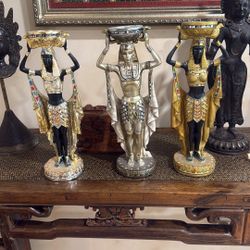 Egyptian Figure Candle Holder 