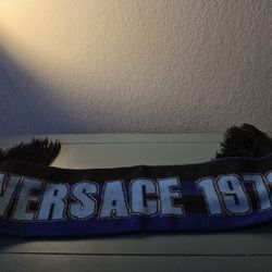 Versace 1978 Blue And Black Scarf