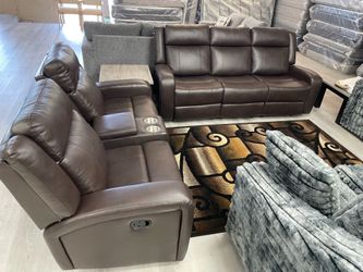 LEATHER SOFA LOVESEAT SET