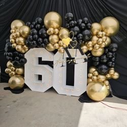 60th Birthday Marquee Number Balloons
