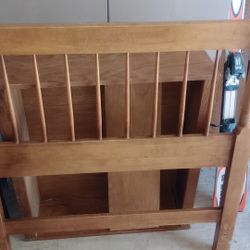 Wooden Twin Bed/ Metal Frame 