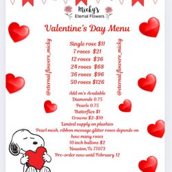 Valentine’s Day Flower Bouquet /Ramo Buchon 