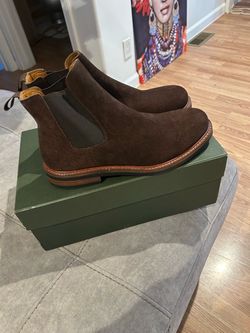Beckett Simonon Men’s Brown Suede Chelsea Ankle Boots US 9