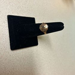 anillo de oro 14 k clacico