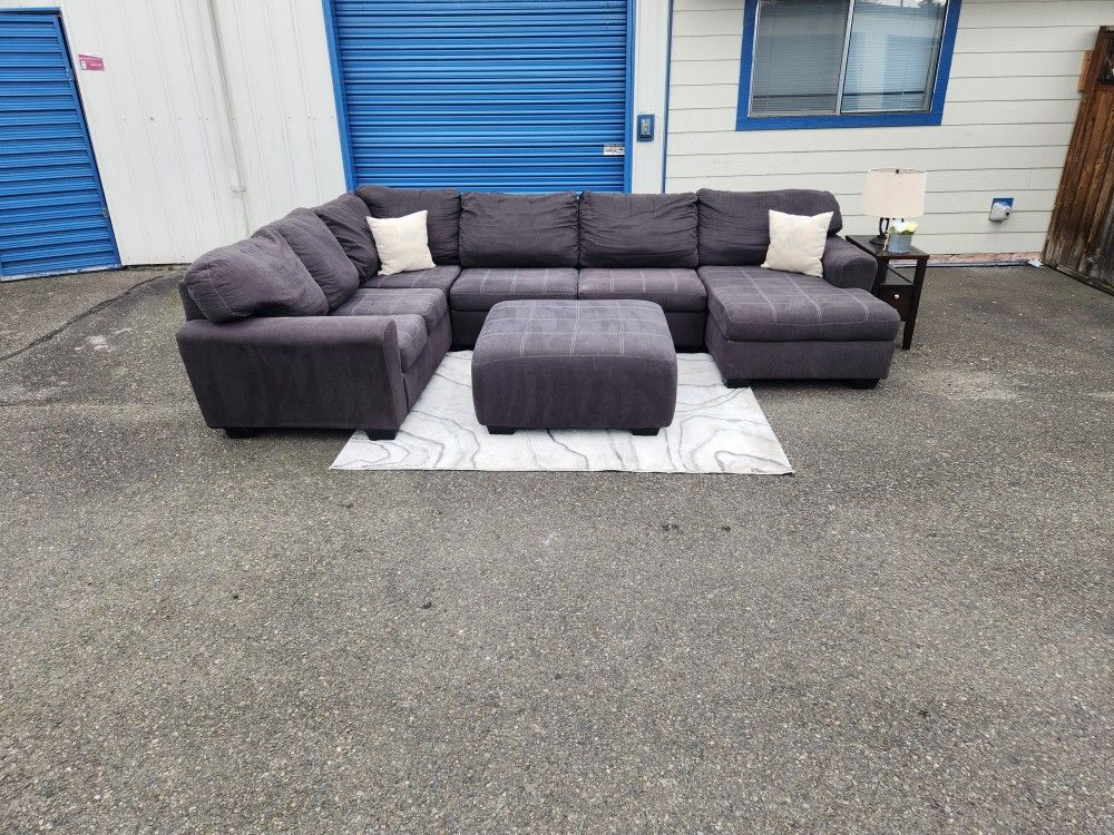 Sectional Sofa + Ottoman From Ashley Furniture FREE DELIVERY
