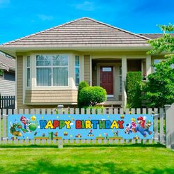1pcs Super Mario Birthday Banner 