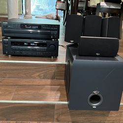 High Quality Kenwood Stereo System And Klipsch Speakers