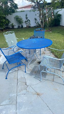 Juego De Patio De Hierro Solo Pintarlo