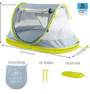 Pop-Up Beach Tents - Instant Shade Canopies with UV Protection, Water and Wind-Resistance