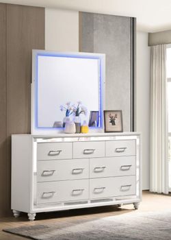 dresser with mirror--neon night lights included.