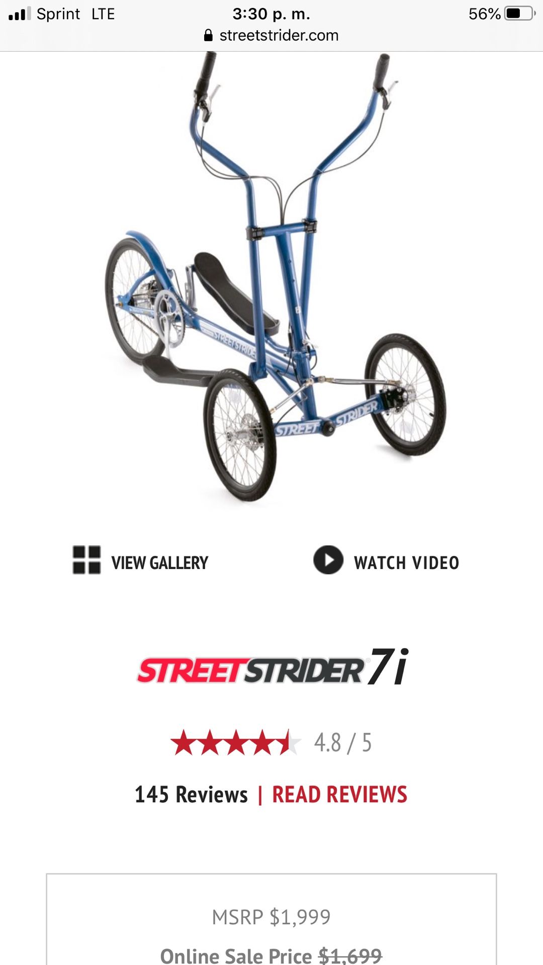 StreetStrider Eliptical Bike