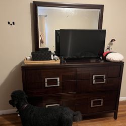 Like-new Dresser/Armoire/Makeup Table With A Large Mirror