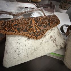 Western . Bolsa . Purse 100% Piel De Vaca . Genuine Leather 