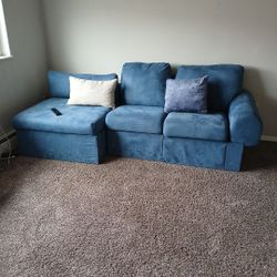 Small Blue Sectional Couch