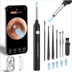 Ear Wax Removal Kit - Ear Cleaner Ear Camera - Ear Wax Remover with 6 Pcs Ear Set - Ear Wax Removal Tool - WiFi Otoscope Camera with 6 Silicon Ear Spo
