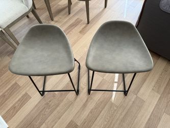 Pottery Barn Counter height Leather Stools