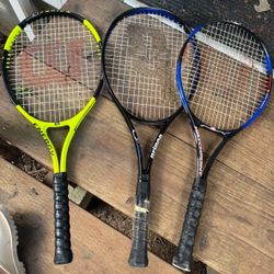 LOW PRICE MOVING- 3 TENNIS RACKETS ADULT 