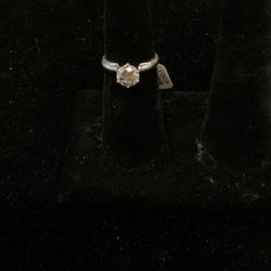 14k White Gold Engagement Ring 42342-1