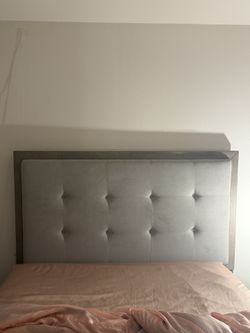 Queen Headboard, Bed Frame, And Dresser With Mirror