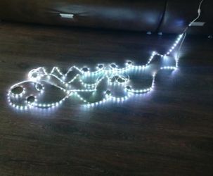 16.4 feet RGB LED Strip Light 5050 SMD Diode RGB Tape Waterproof Flexible LED Ribbon 30D/M With Remote Controller + DC12V Power Adapter