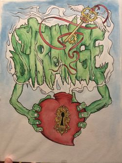 “Strange Love”- Valentine’s Day Painting-Unique gift