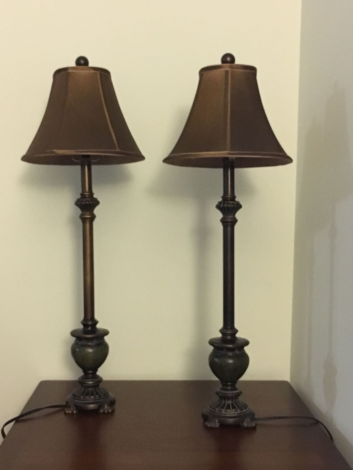 Two end table lamps