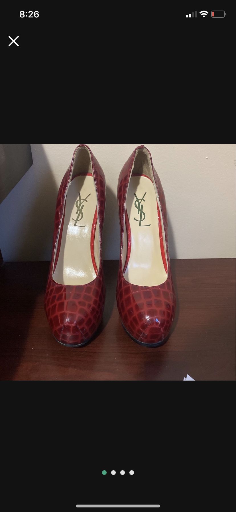 Ysl Heels Size 38 Or 7