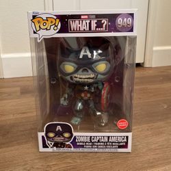 Pop 949. Jumbo Zombie Captain America. New!