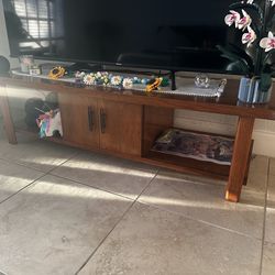 Solid Wood TV Stand / Media Console – Great Condition