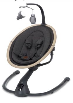 Maxi-Cosi Cassia Smart Baby Swing for Infants, Portable Foldable Swing with Music, 360 Rotation, 5 Speeds, 12 Melodies, EcoCare Fabric, Auto Motion Se