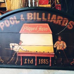 Vintage Mid-century Pool And Billiards played Here 
