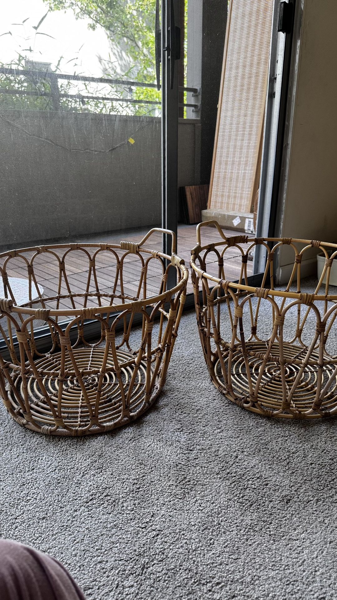 3 of IKEA SNIDAD Basket, rattan, 21 ¼x15 ¼ "
