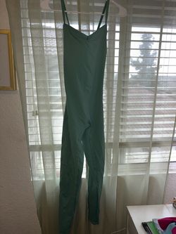 Sage Green Spaghetti Strap Jumpsuit
