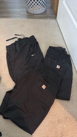 carhartt force cross-flex scrubs cargo joggers black men’s XL