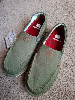 Twisted X Canvas Slip-On Loafers 7.5 mens