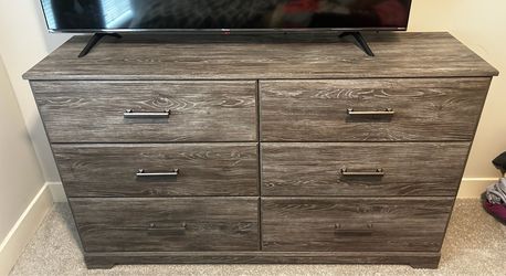 Ashley dresser, side table and lamp
