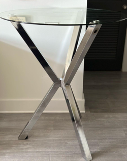Wayfair: Glass/Chrome Pub Table