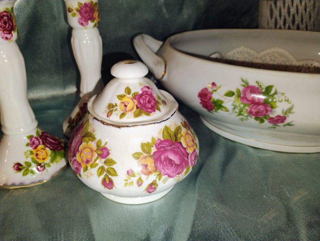 Royal Albert Old Country Roses or Old English Rose bone china tea set