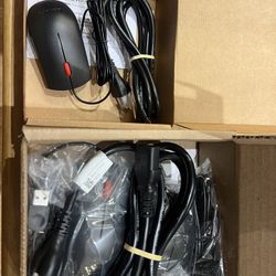 Lenovo Think Station Mouse And Power Cord. 