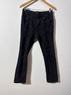 Aeropostale Athletic Skinny Distressed Denim Jeans Black Mens