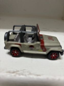 Jurassic Park Jeep Wrangler JP18 Diecast Vehicle Red Wheels Movie Car