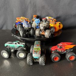 Lot of 11 Hot Wheels Monster Jam Trucks 1:64 Scale