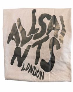 AllSaints London Graphic T Shirt Mens Large Cotton Short Sleeve Tee