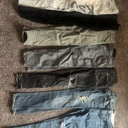 G Star Purple And Ksubi Jeans 