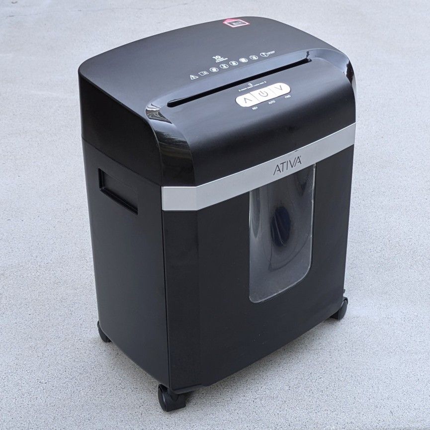 Ativa 10 sheet cross-cut portable compact heavy duty home office identity security paper shredder