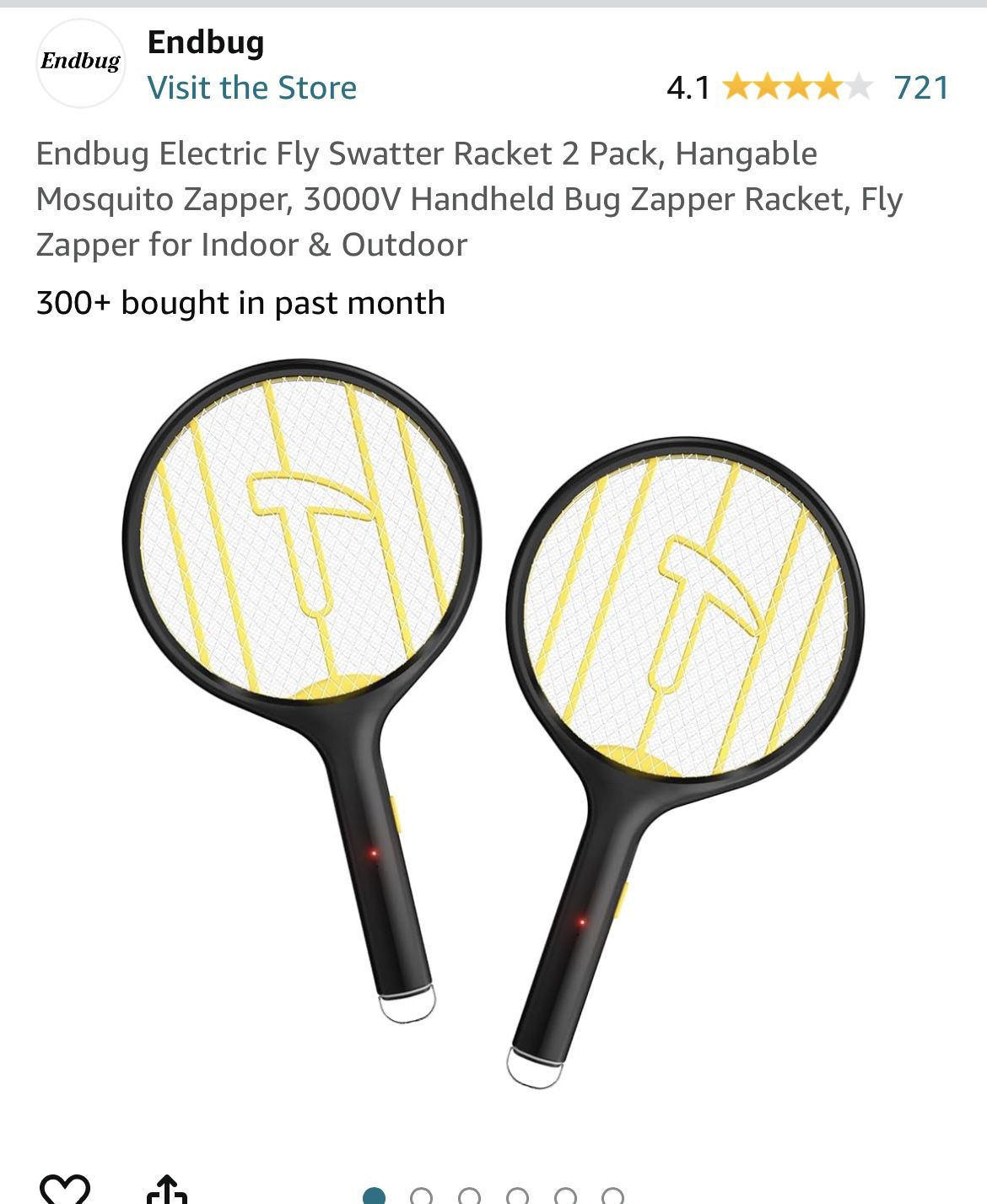 Electric Fly Swatter Racket x1 pack 