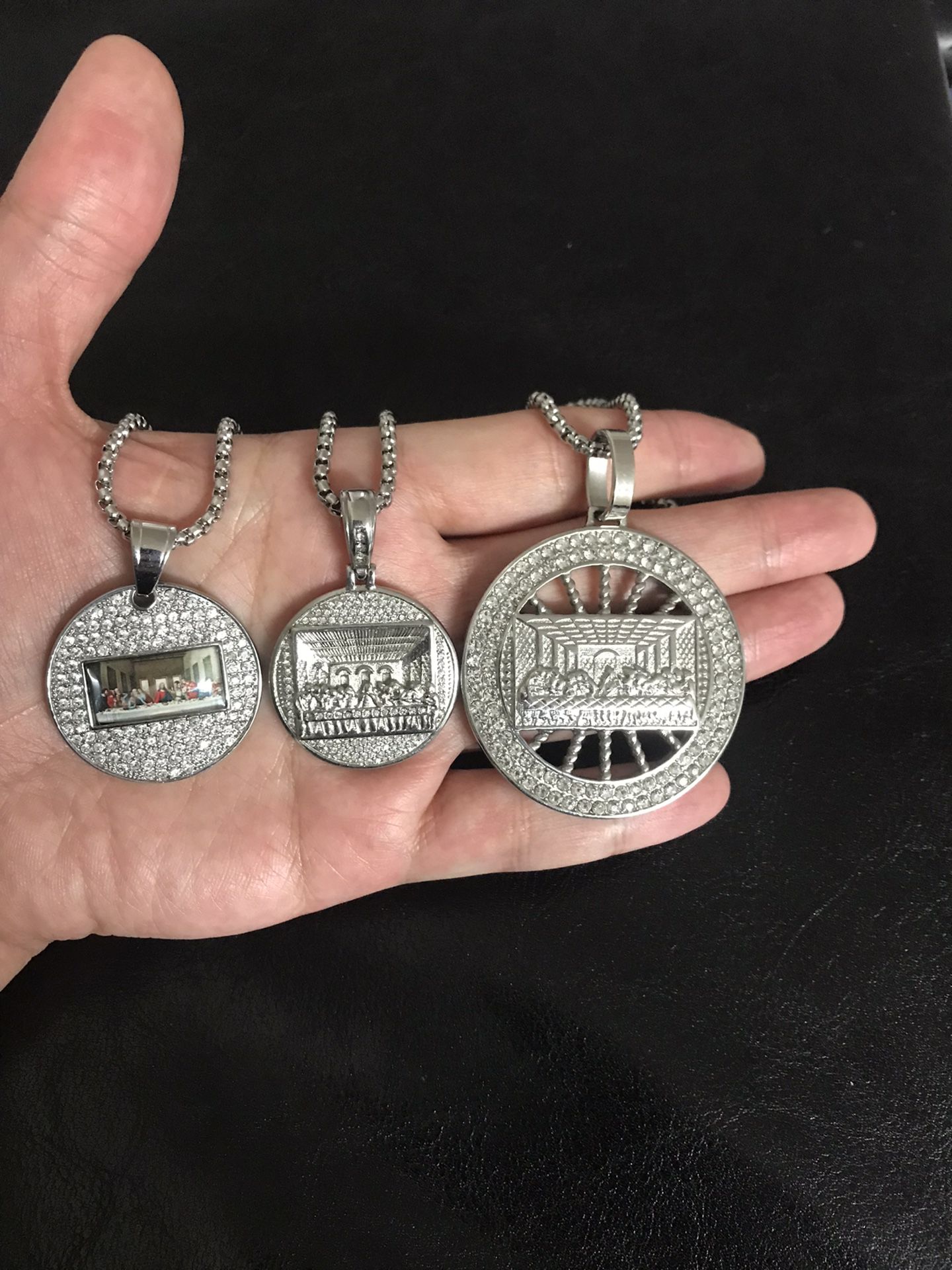 Stainless Steel Last Supper Pendant With Chain.($12 Each)