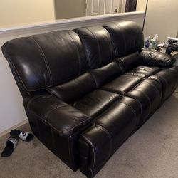  Power reclining couch with adjustable headrests &  USB Charging Ports