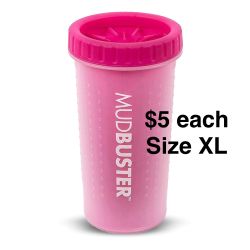 Portable Pet Paw Washer with Handle - Large 9 in, Pink